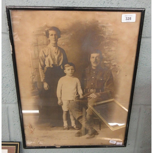 328 - 2 WW1 framed photos