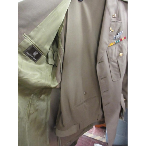 336 - Original 1940's United States army air force uniform - jacket, trousers, tie, overseas cap