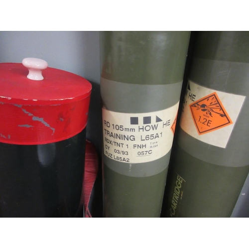 344 - 4 tank shell cases