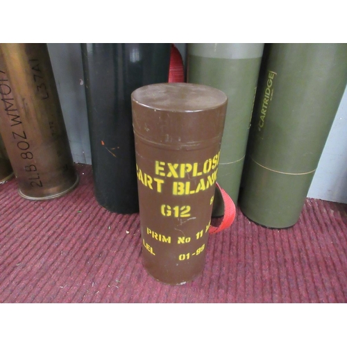 344 - 4 tank shell cases