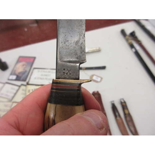 354 - 4 Sheffield made hunting sheath knives, including 'Original Bowie', Nowill & Co, and others