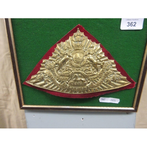 362 - 2 mounted helmet badges