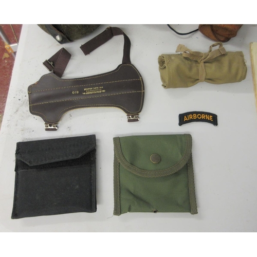 370 - Military collectables to include flask, food tin etc