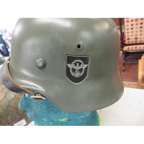 401 - Refurbished original WW2 German M35 helmet