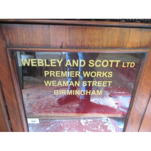 406 - Webley and Scott air pistol and rifle cabinet - approx H: 102cm  W: 61cm  D: 26cm