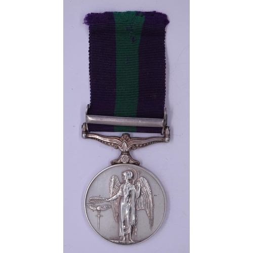 45 - General Service Medal - Malaya, T.D. Woodall, Foresters Regt