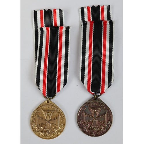 53 - 2 x German medals of Legion of Honour in brass and bronze finishes