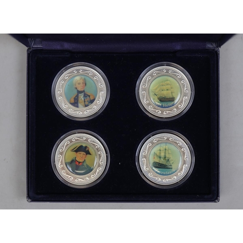 60 - Set of 4 Silver Proof medals to celebrate Bicentenary of Battle of Trafalgar. Silver weight approx. ... 