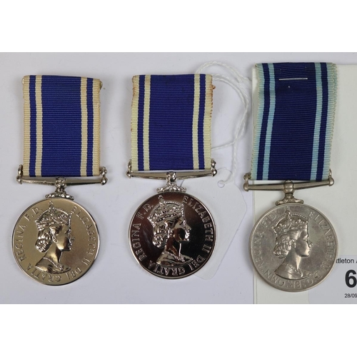 61 - 3 Police long service and good conduct medals