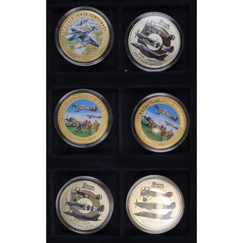 71 - RAF centenary coin collection - 6 coins in display box