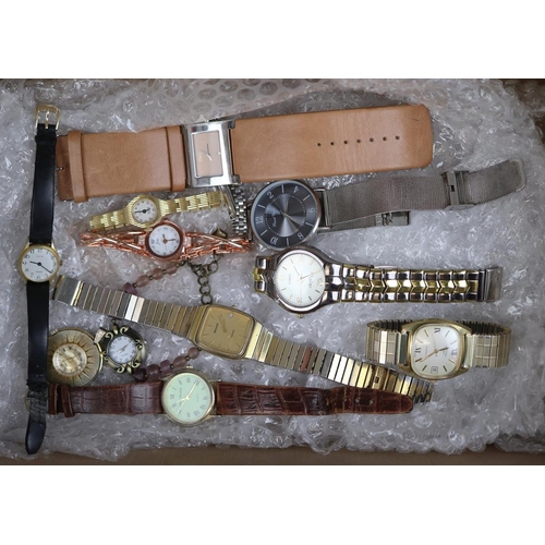 103 - Collection of 12 watches to include a vintage Oris and Rotary Swiss made mechanical watches