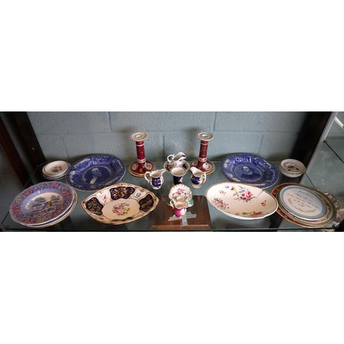 148 - Shelf of antique porcelain and ceramics