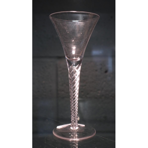 187 - Georgian style air twist stem wine glass