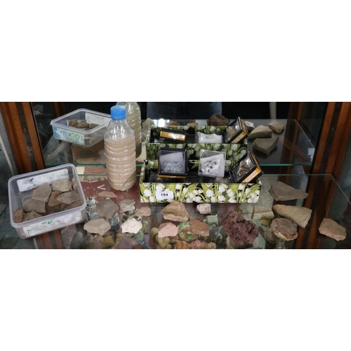 194 - Collection of fragments to include Roman, Pompeii & Sahara Desert sand