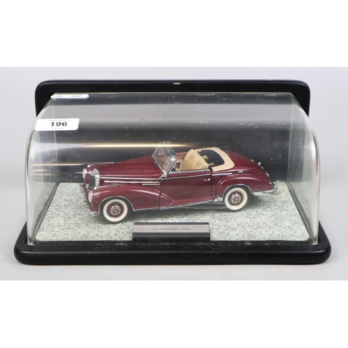 196 - Franklin mint 1:24 scale Mercedes 300SE in show case