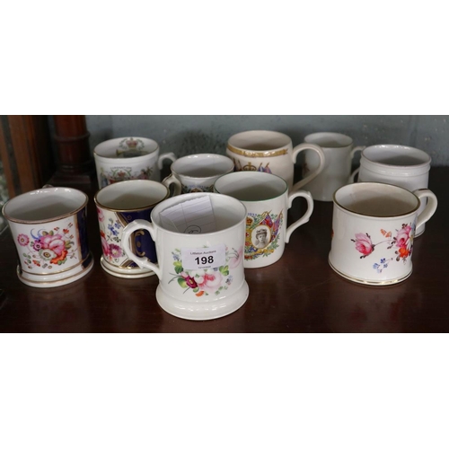 198 - Collection of antique mugs