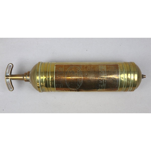 203 - Antique Pyrene brass fire extinguisher