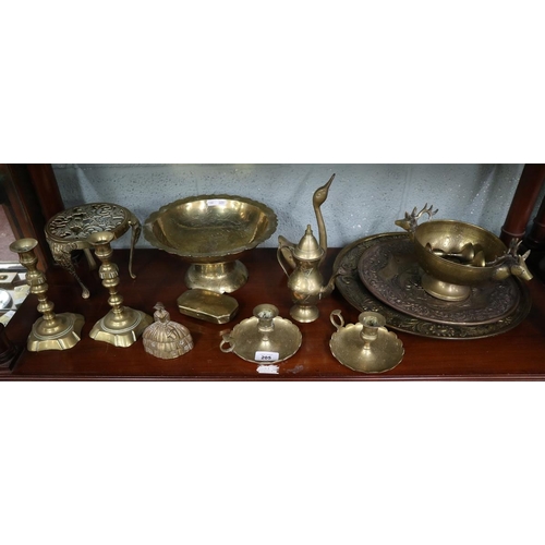 205 - Good collection of brass ware