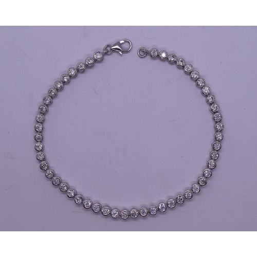 21 - Stone set silver bracelet