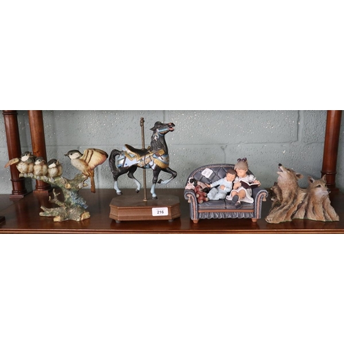 216 - Collection of figurines to include Capodimonte