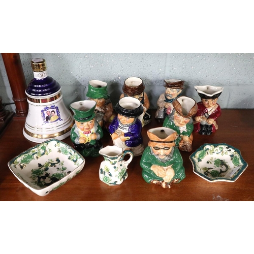 217 - Collection of ceramics to include Toby jugs, Masons etc.