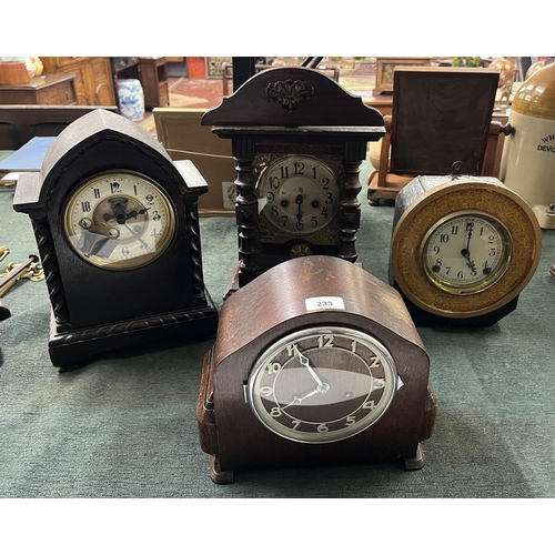 233 - Collection of mantle clocks