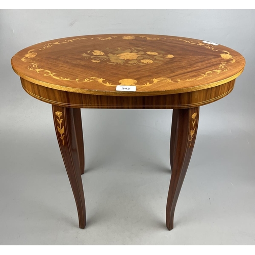 243 - Inlaid musical sewing table