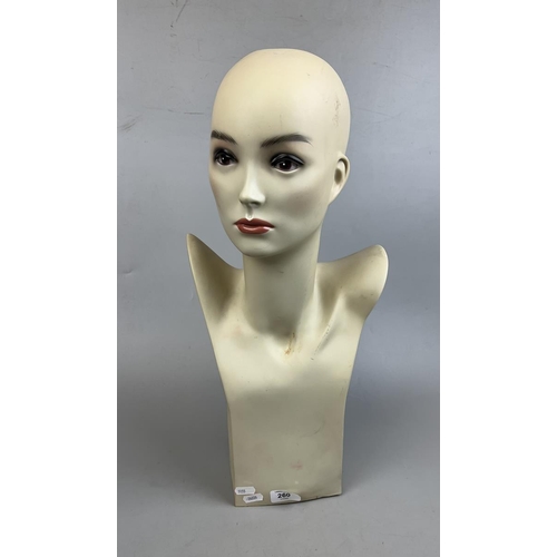 260 - Female shop bust - Approx height 52cm