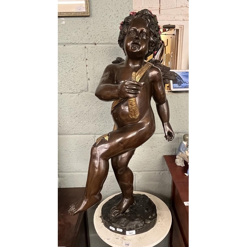 347 - Large &amp; impressive bronze cherub - Approx height 85cm