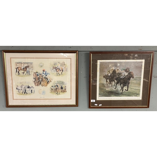 410 - 2 L/E prints with horse racing themes