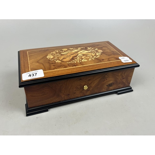 437 - Inlaid music box