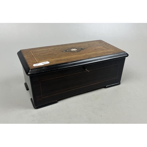 438 - Antique music box ratchet wind