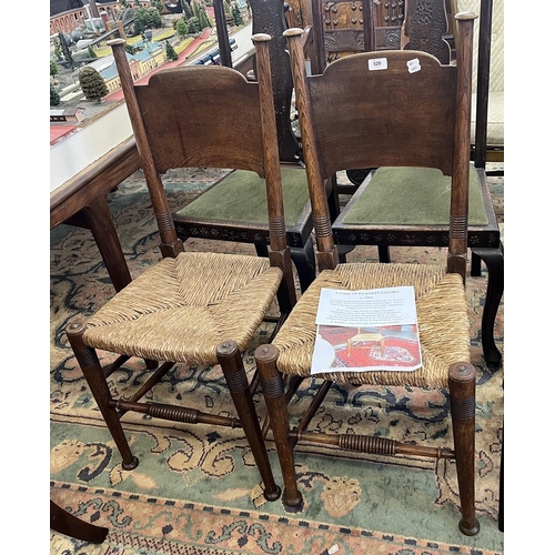 520 - Pair of punnett chairs for William Birch &amp; Co C1904