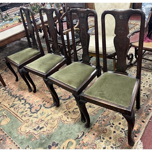 526 - Set of 4 pokerwork chairs