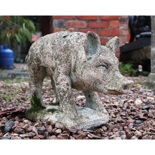 542 - Reconstituted stone figure of a pig