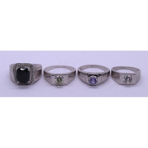 72 - 4 silver rings