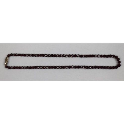 84 - 16 inch garnet necklace