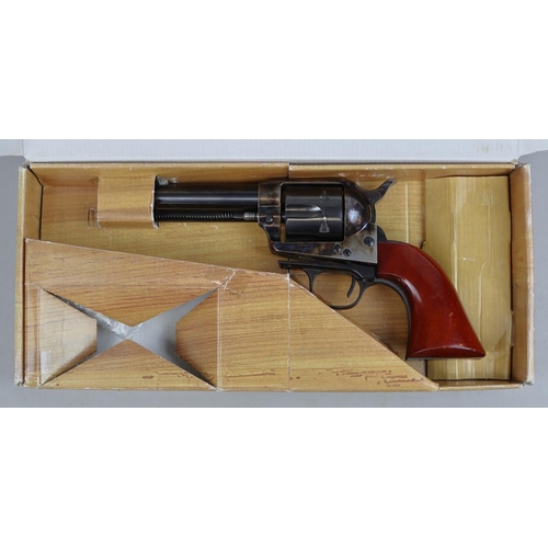 119 - Uberti. Colt 45 .380 Blanc 9mm blank firing replica No 85311, blued frame with walnut grip, in box