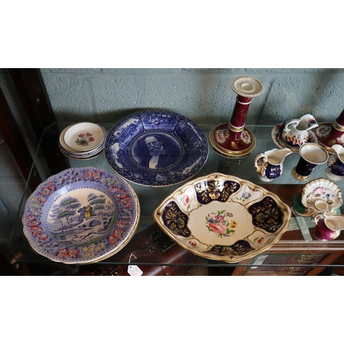 148 - Shelf of antique porcelain and ceramics