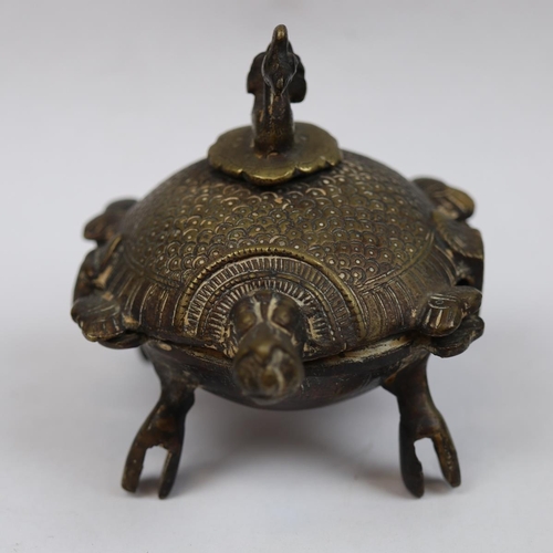 154 - Antique Eastern bronze censor in the form of a tortoise