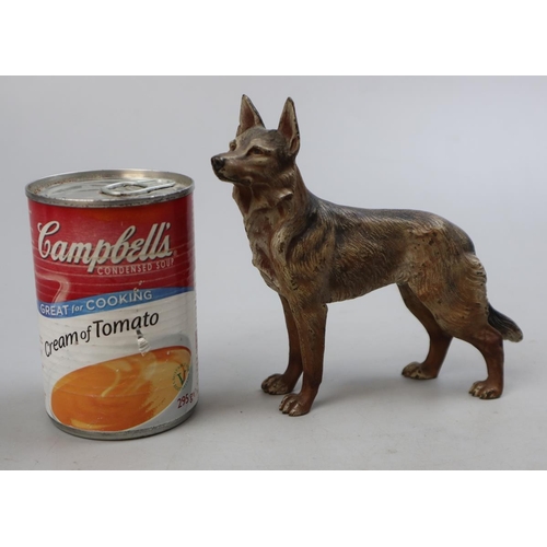 172 - Cold cast painted bronze figure of dog