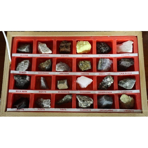 201 - 2 collectors boxes of Vesuvius fragments