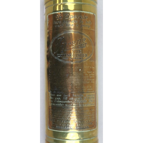 203 - Antique Pyrene brass fire extinguisher