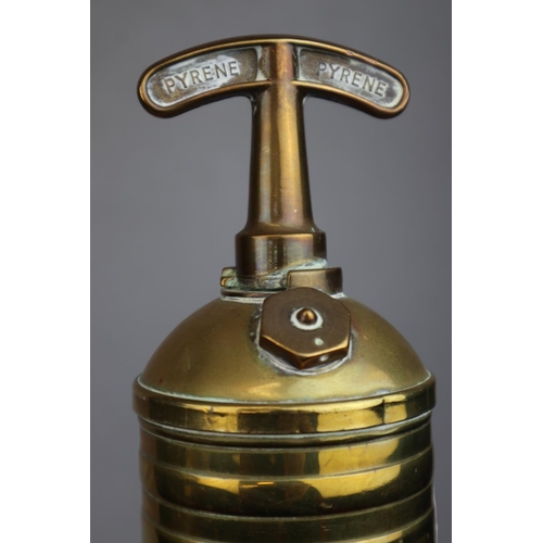 203 - Antique Pyrene brass fire extinguisher