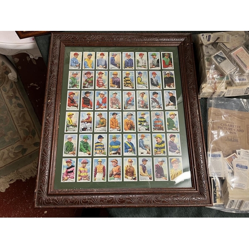 234 - Collection of cigarette cards with some framed