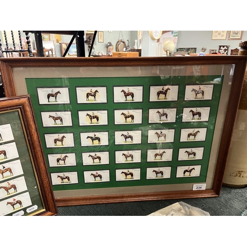 234 - Collection of cigarette cards with some framed