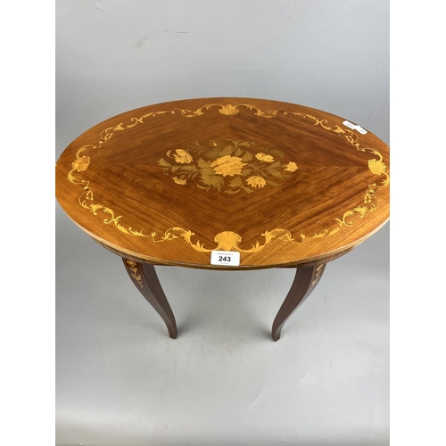 243 - Inlaid musical sewing table