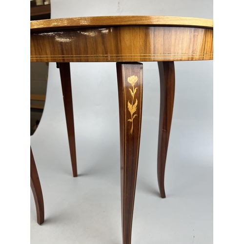 243 - Inlaid musical sewing table