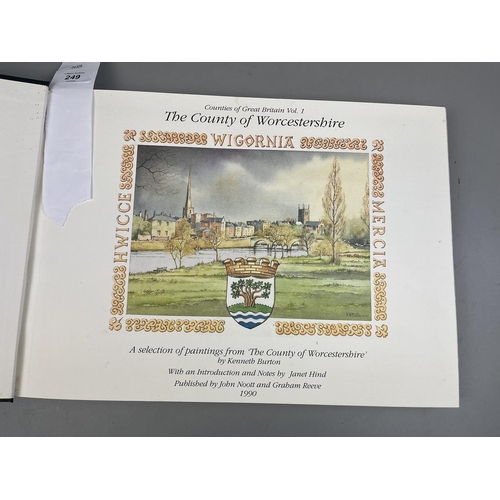 249 - Bound L/E selection of prints from the county of Worcestershire 51/250 signed Kenneth W Burton