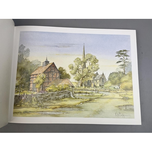 249 - Bound L/E selection of prints from the county of Worcestershire 51/250 signed Kenneth W Burton